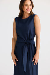 Turning Point Dress- Navy